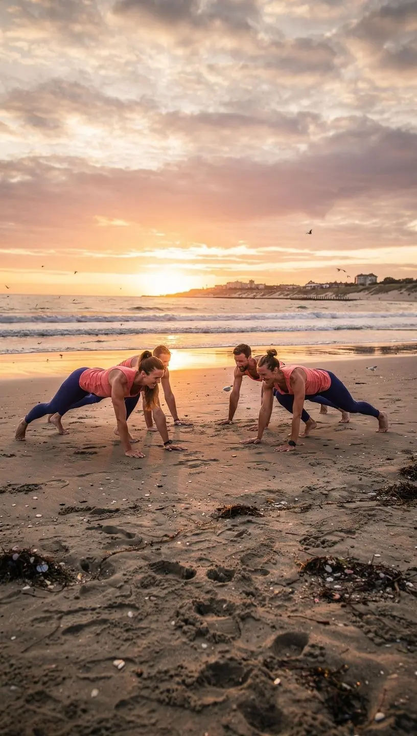 Uczestnicy skoncentrowani na doskonaleniu techniki podczas intensywnego treningu.